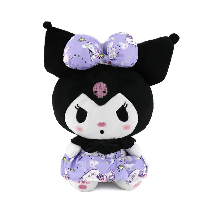 Wholesale cute Lolita kuromi plush toys Children's games Playmates Holiday gifts Bedroom decor