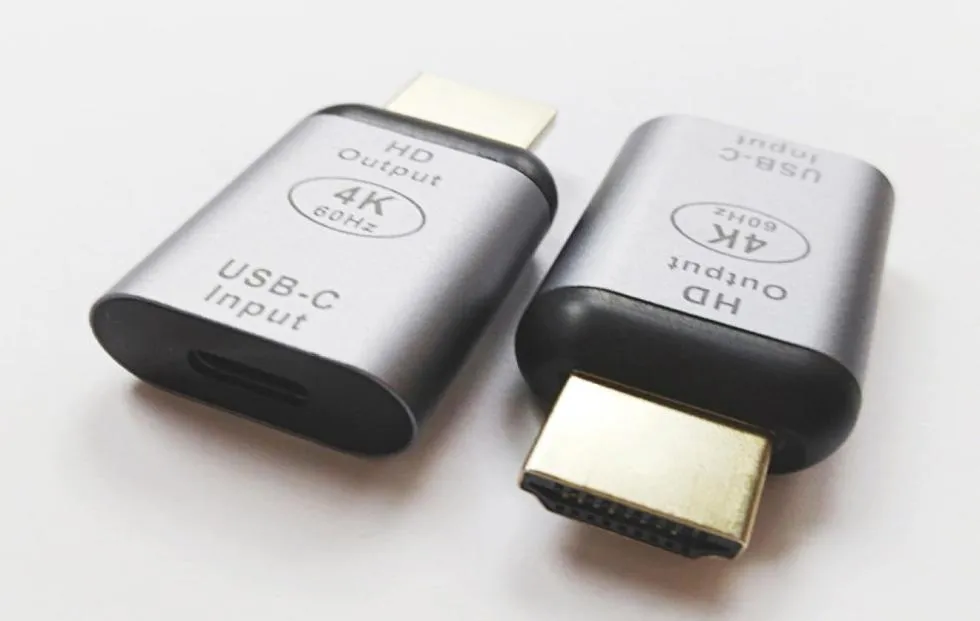 Conector usb31 de alta qualidade tipo c fêmea para hdmi, adaptador macho compatível 4k 60hz usbc 31 hd conversor de plugue 1pcs1604778