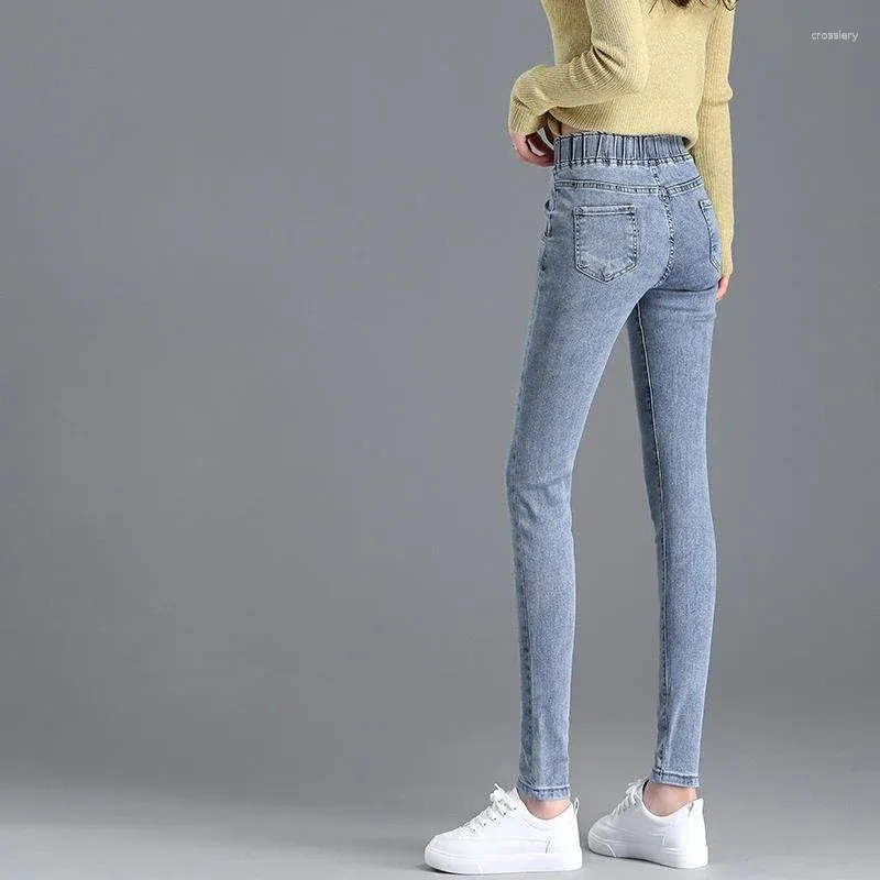 Jean taille haute pour femmes, pantalon avec poches, Slim, bleu, Slim, vente en gros, Cool, tendance printemps 2024 Z