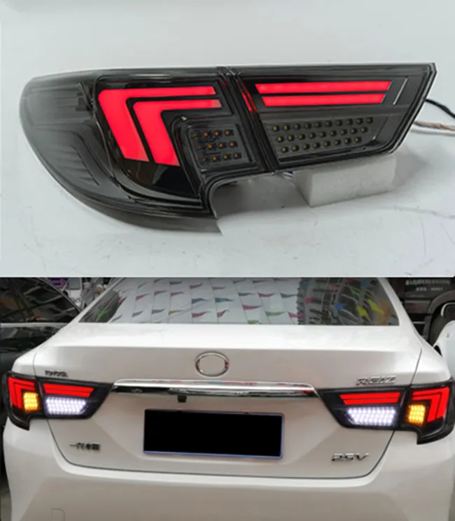 الفرامل الخلفية ضوء الذيل العكسي ل Toyota Reiz Mark X LED LED ILLIGHT 2013-2017 إكسسوارات سيارة الإشارة بمصباح الإشارة