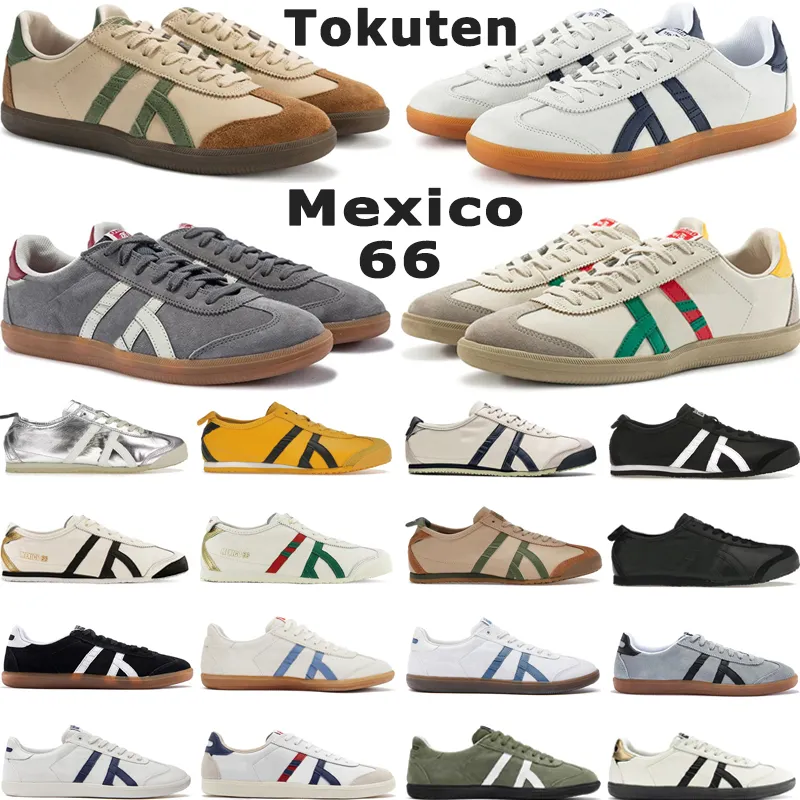 Disgner Chaussures de course en plein air Tiger Mexico 66 Tokuten Personnalité Triple Noir Bouleau Blanc Airy Vert Kill Bill Birch Argent Femmes Baskets de sport taille 4-11