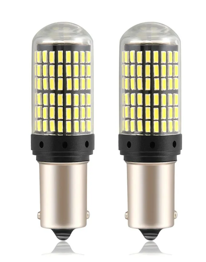 2PCS LED 1156 1157 BAY15D P21W BA15S PY21W BAU15S CAR BULB 2880LM TURN SIGNAL LIGHT 3014SMD POSSAT CC 2008 Drop6676730