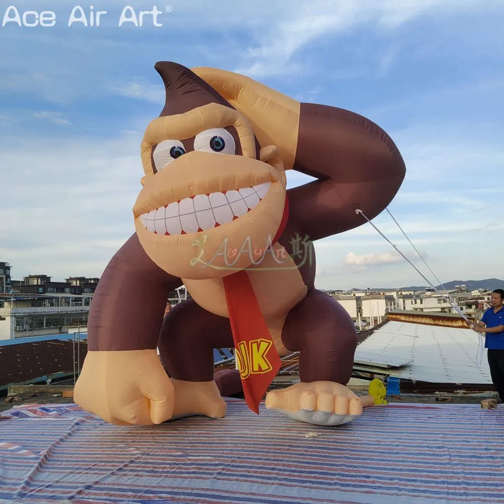 Hurtownia 6 mh (20 stóp) z nadmuchiwaną imprezą Monkey Outdoor Decoration Orangutan Gorilla Mascot Mode