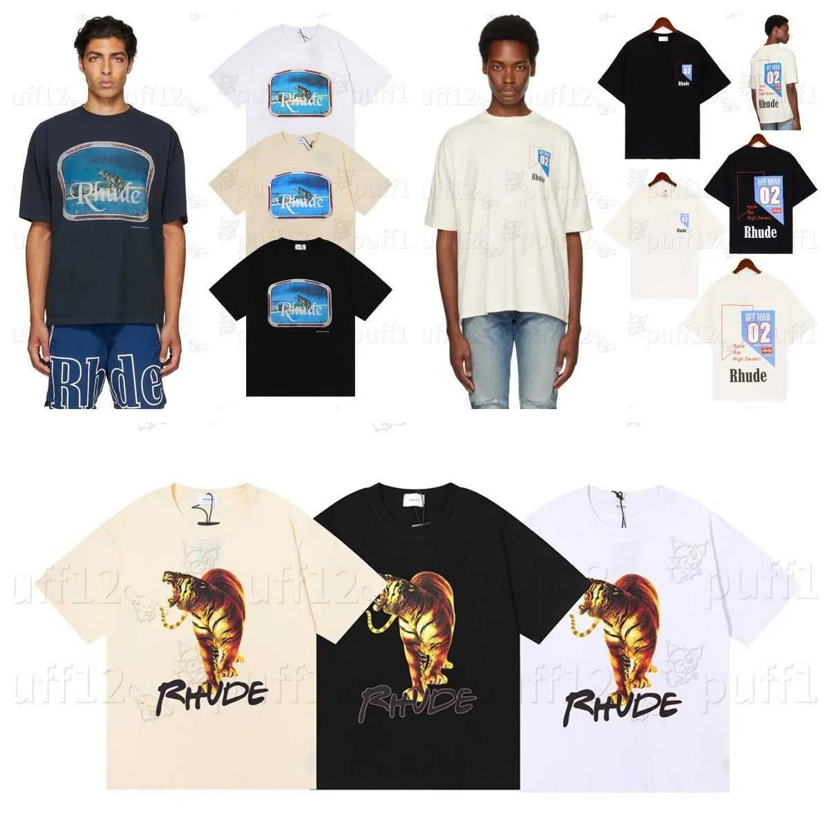 Designer maschile Shirt Rhudet Simpulla casual per le lettere sciolte di graffiti per lettere sciolte maglietta High Street Hip Hop Hop Short Short Shirt