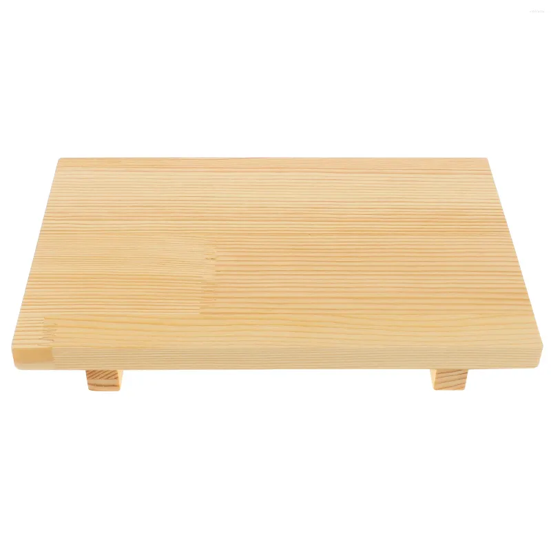 Ensembles de vaisselle japonaise en bois Sushi Board rectangulaire Cuisine Sashimi plaque plate-forme plateau de service vaisselle décoration
