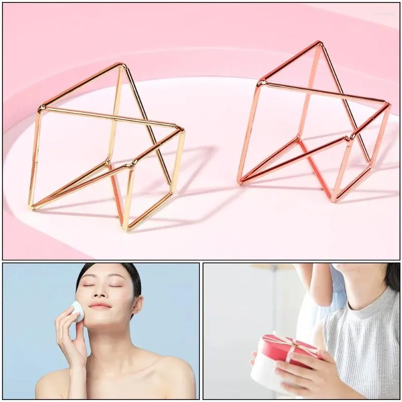 Makeup Sponges Fashion Retro Beauty Egg Rack Powder Puff Shelf tredimensionell kreativ magi