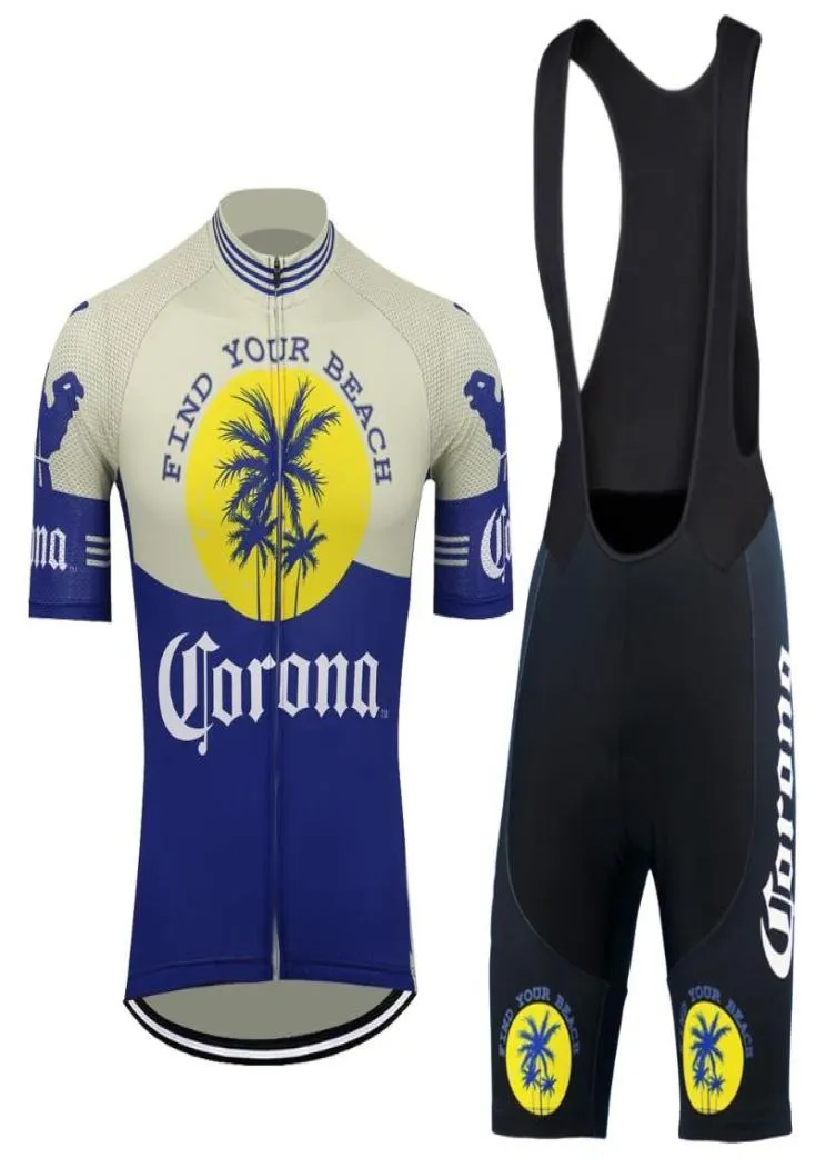 Racing Sets Cycling Jersey Set Beer Mtb Short Sleeve Bib Shorts Go Pro Bike 19D Gel Pad Clothing Men Ropa Ciclismo Hombre6224331