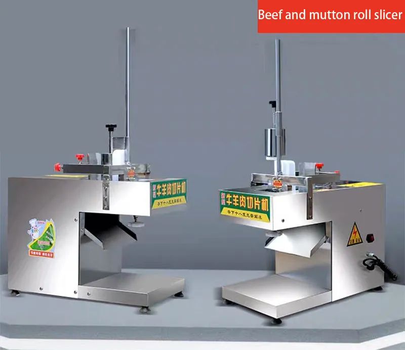 Electric Frozen Meat Slice Cutter Stainless Steel Lamb Mutton Roll ...