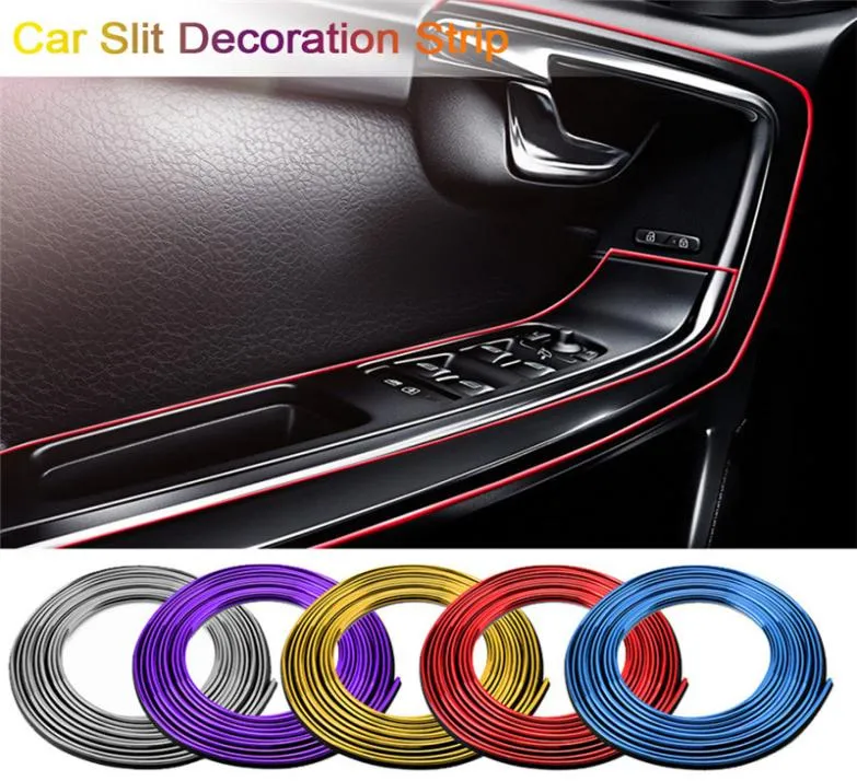 Universal Car Headlight Decoration Strip Molding Carstyling Accessories 5M bil Cover Trim Dashboard Door Edge Styling Interior3329863