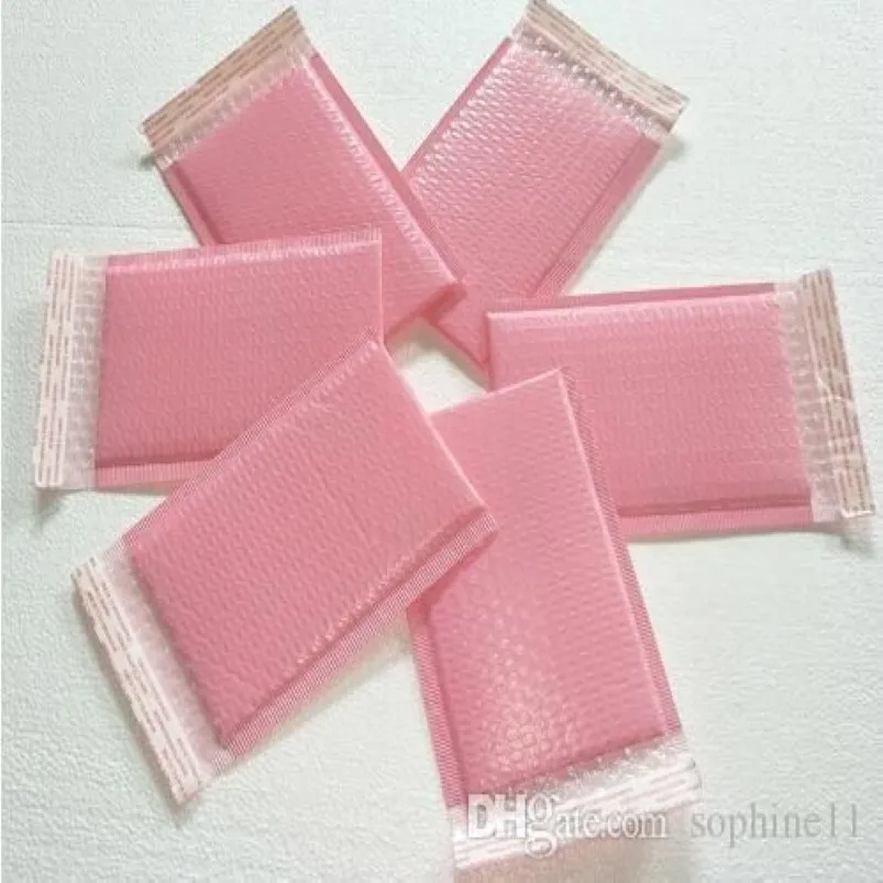 15x20 5 cm Bruikbare ruimte roze Poly bubble Mailer enveloppen gewatteerde Mailing Zak Zelfsluitende Roze Bubble Verpakking Bag278M