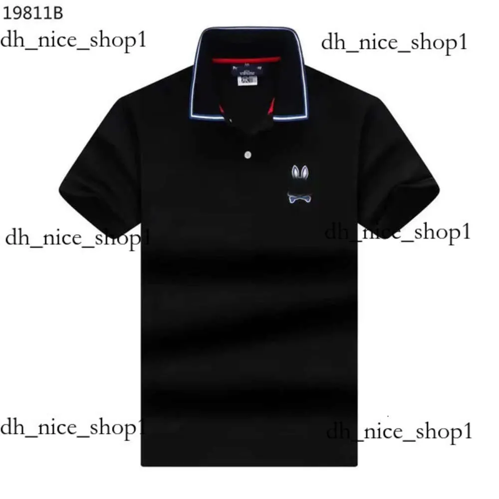 Physcho Bunny Rabbit Polo T Shirt Verão Camisa POLO Masculina Coelho Estampa Manga Curta Camiseta Dupla Camiseta de Algodão 12 Cores Tamanho Asiático S-M Coelho Psicológico 309