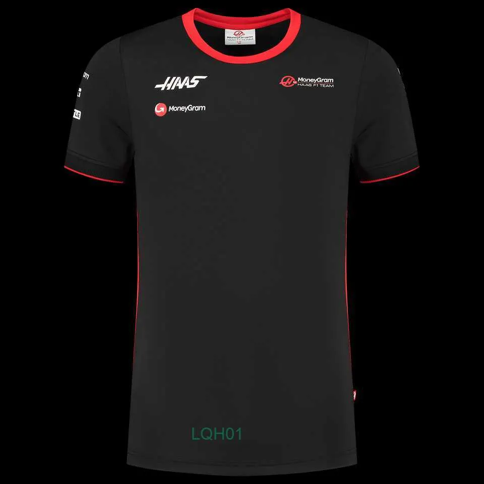 Męskie koszulki 2024 Nowy kombinezon wyścigowy F1 Hass Racing Team Summer okrągła szyja T-shirt krótkie rękawie Szybkie suszenie sportowe koszula męskie 4S xghv