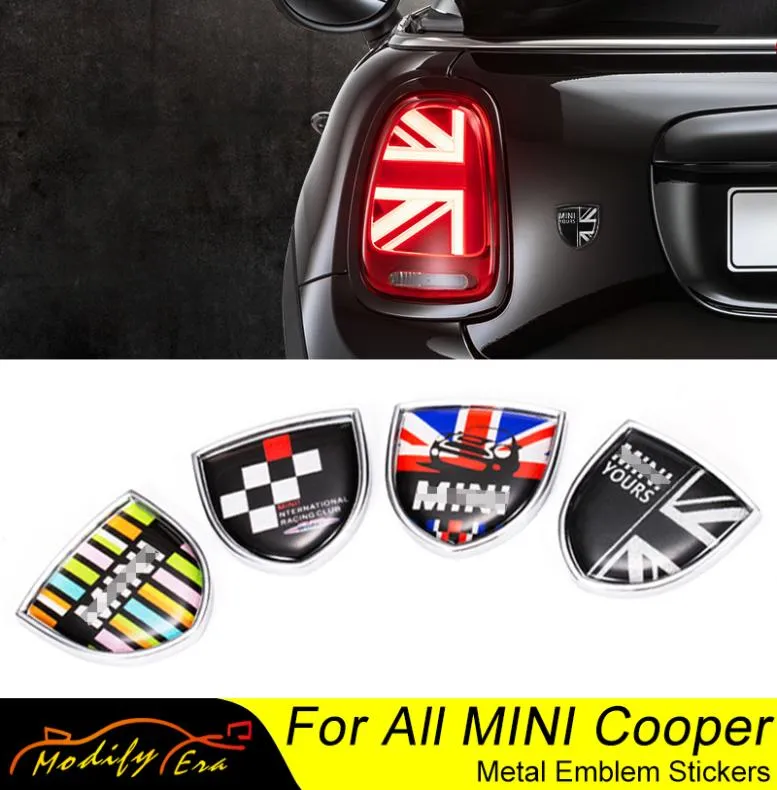 Union Jack Car Metal Emblem Badge Stickers Decals For Mini Cooper Countryman Clubman F54 F55 F56 R55 R56 R60 F60 Car Accessories6014343