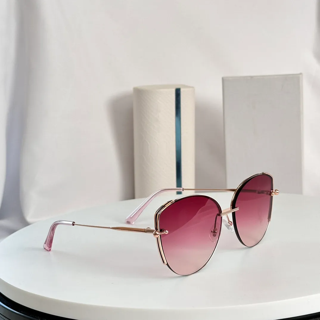 Cat Eye Solglasögon Guld/rosa gradientkvinnor Shades Sonnenbrille Sunnies GAFAS DE SOL UV400 glasögon med låda