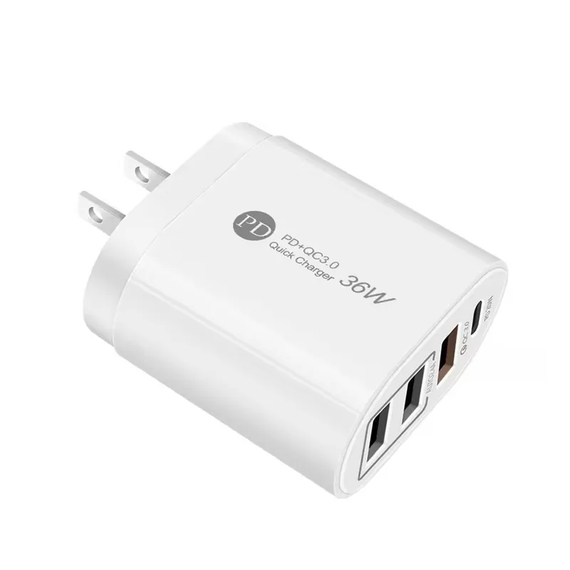 Caricatore USB Doppia Porta Veloce: 1x USB-C PD E 1x USB QC3.0, Alimentatore Da Parete Multipresa Per IPhone 16/15, Samsung, Xiaomi, IPad E Tablet
