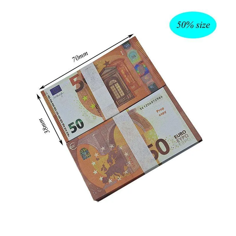 Andere feestelijke feestartikelen Groothandel Prop Geldkopie 10 20 50 100 200 500 Valse bankbiljetten Faux Billet Euro Speelcollectie Geschenken 100 Dhdaa