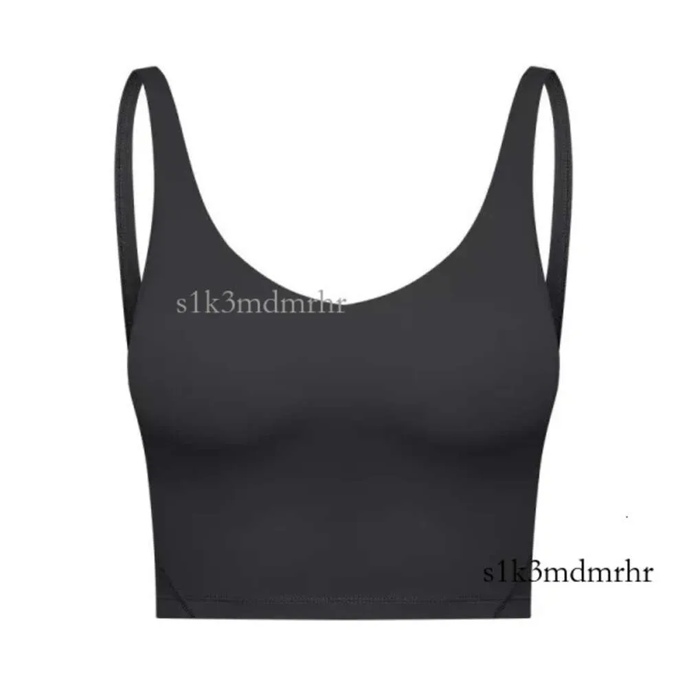 Luluemon Yoga Bra Align Tank Womens Sport Bra Clássico Popular Fitness Butter Soft Tank Gym Crop Yoga Colete Beleza Voltar à prova de choque com removível 973