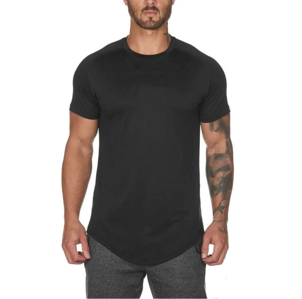 Lulus camiseta esportiva masculina Europa e Estados Unidos treinamento fitness elástico de secagem rápida solto respirável de manga curta modelando roupas de ioga estilo casual 166ess