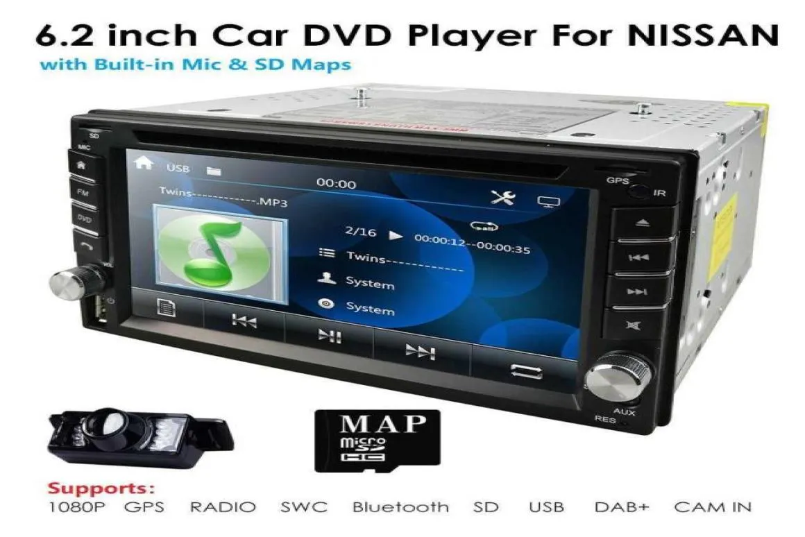 Universal Car Audio Radio Double 2 DIN DVD Odtwarzacz DVD nawigacja GPS w Dash 2din PC stereo jednostka głowa wideo wideo RDS mapa USB CAM7687229