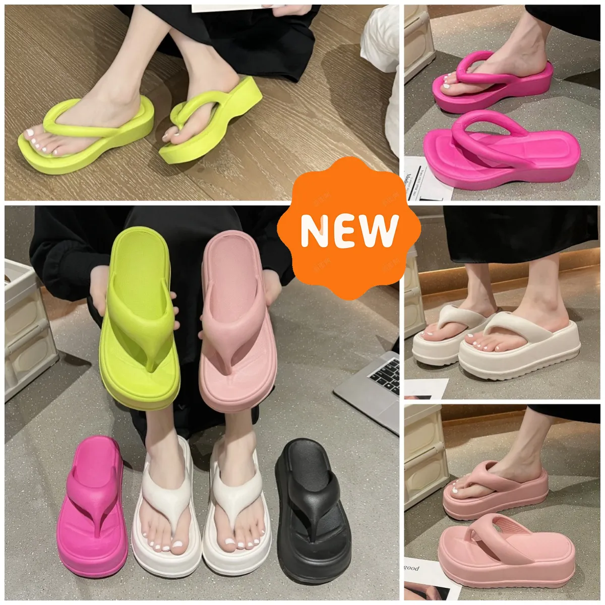 Hausschuhe, modische Designer-Slides, Sandalen, trendige Damen-Schaumgummi-Gelee-Sandalen, Pool-Flip-Flops, Sliders, Slipper, EUR 36–41, weicher Komfort, schwarz, weiß, Zimmer, Strand, Schlafzimmer