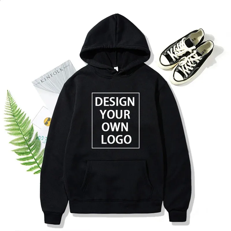 Ihr EIGENES Design, Text und Bild, individuelles Sweatshirt, Unisex, DIY, Anime-Druck, Hoodies, lockere lässige Kapuzenpullover, Kleidung, Sportbekleidung 240125