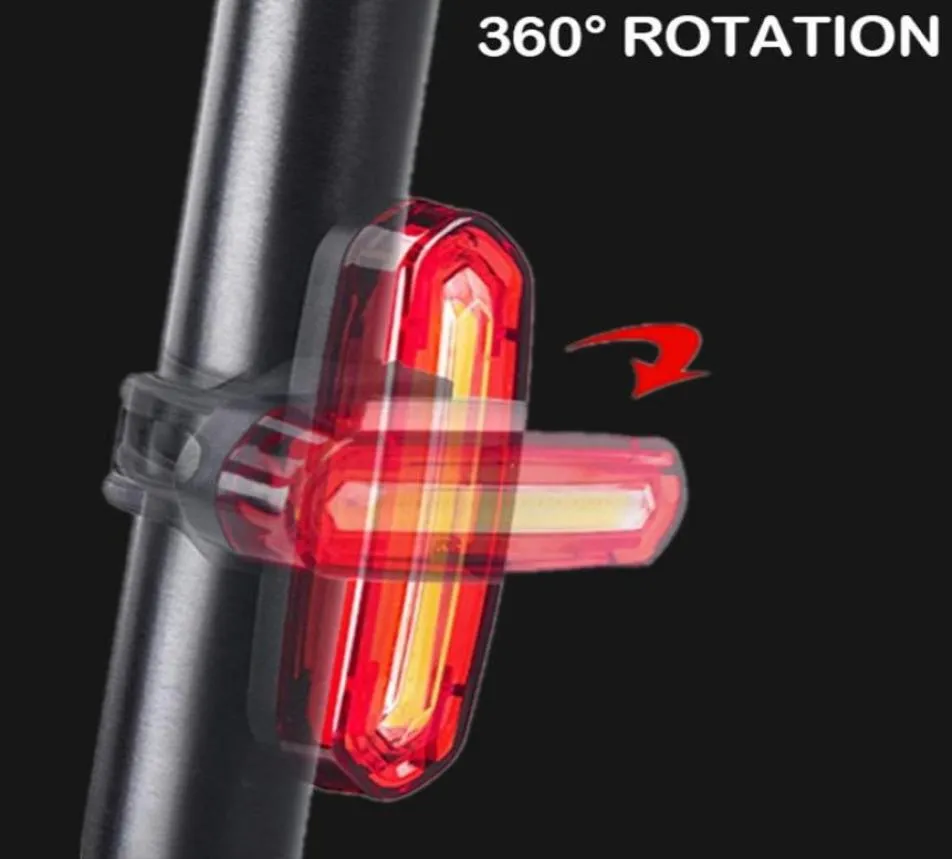 Fietsverlichting Licht USB Oplaadbaar LED-achterlicht Super helder Fietsen Staart Veiligheidswaarschuwing Flitser Bicycle3252402