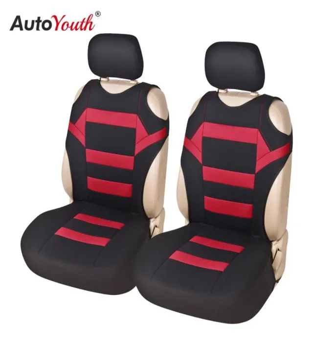 Autoyouth Protection fotelik samochodowy 2PCS przednia okładka fotela Tshirt Style Akcesoria Wewnętrzne Red Blue Grey Clorls2715818
