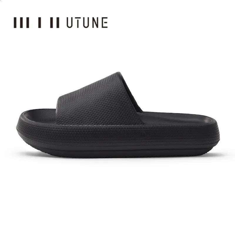 Utune stor storlek Sippers Men Platform Shoes Eva Soft inomhusglas för män antislip sommarsandaler Kvinnor Badrumskor dusch 240220