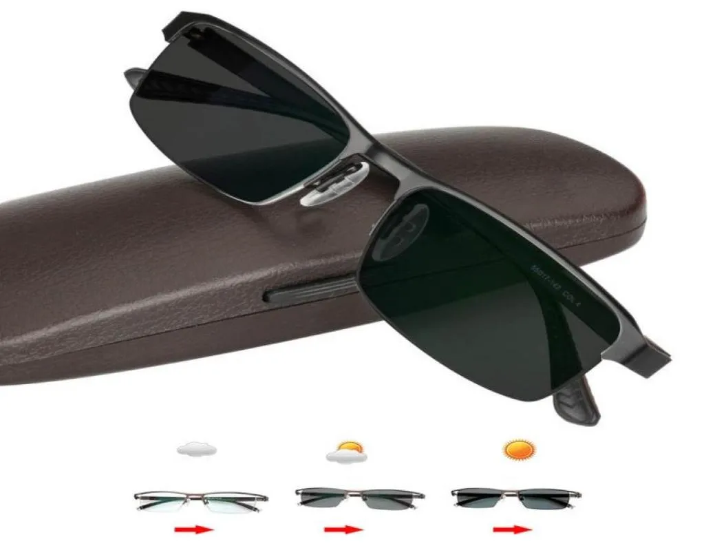 超軽量遷移Sun Pochromic Reading Glasses HighGrade Alloy Frame Outdoor Perbyopia Glasses Transition Sunglasses5999750