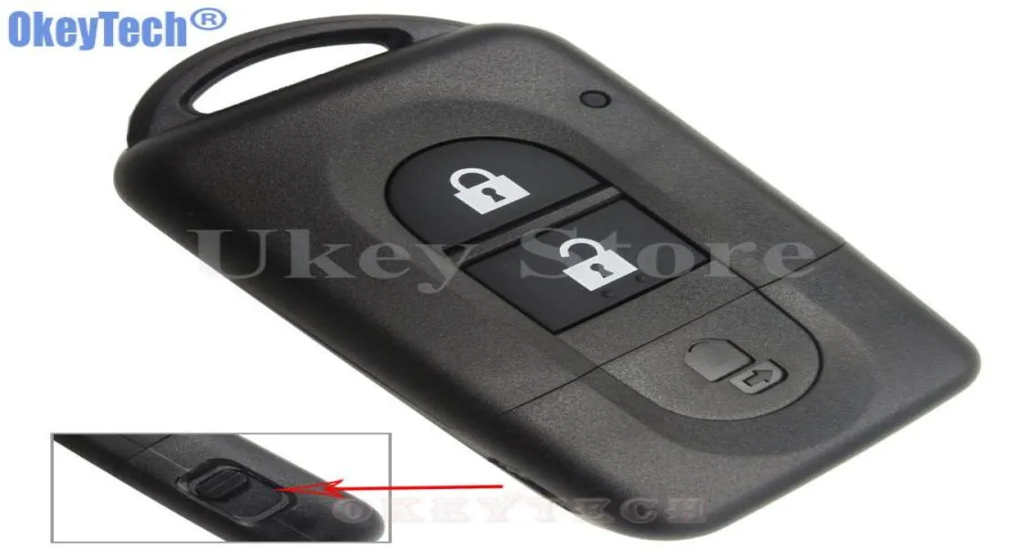 2 -knapp Ny ersättning Remote Car Key Shell Fob Fall för Nissan Micra Xtrail Qashqai Juke Duke Navara 7734178