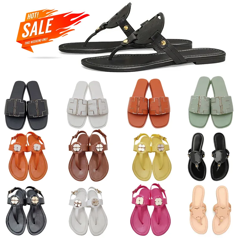 Designer slippers women leather sandal slides slipper white black patent yellow pink Silver flip flops ladies beach shoes