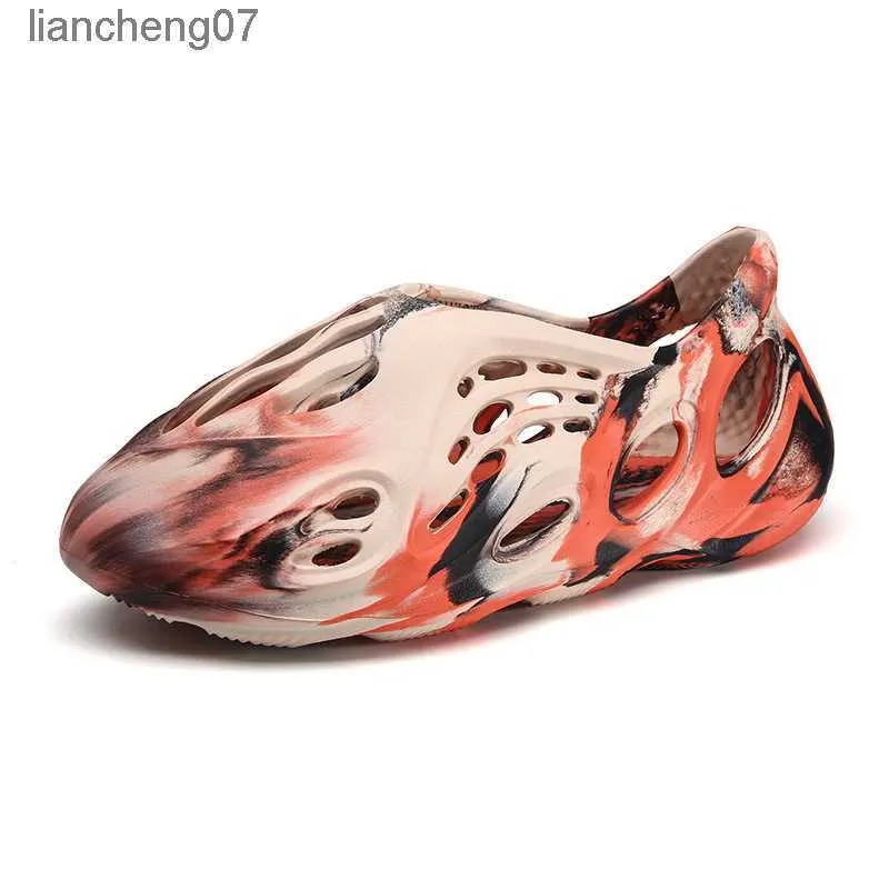 grote herenslippers camouflage zomersandalen, mode uitgeholde de beroemde Romeinse ontwerper ontwerpsterren met dezelfde stijl strandschoenen 3 240213