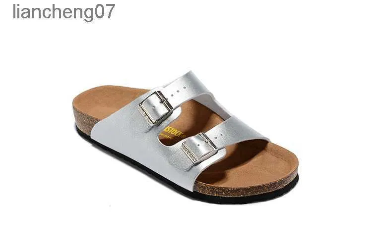 Famous designers design flat Slippers slippers with toe beach shoes men's and women's casual flat with cork sandals star the same style beach shoes 6 240209