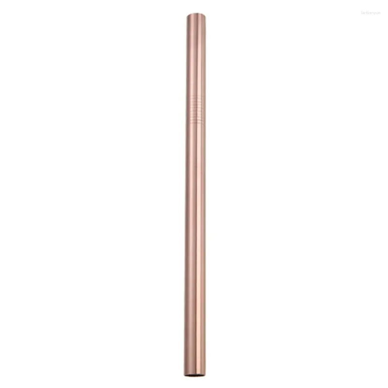 Drinking Straws Metal Straight Straw Eco-Friendly Stainless Steel Large Pearl Milk Tea Juice Drink