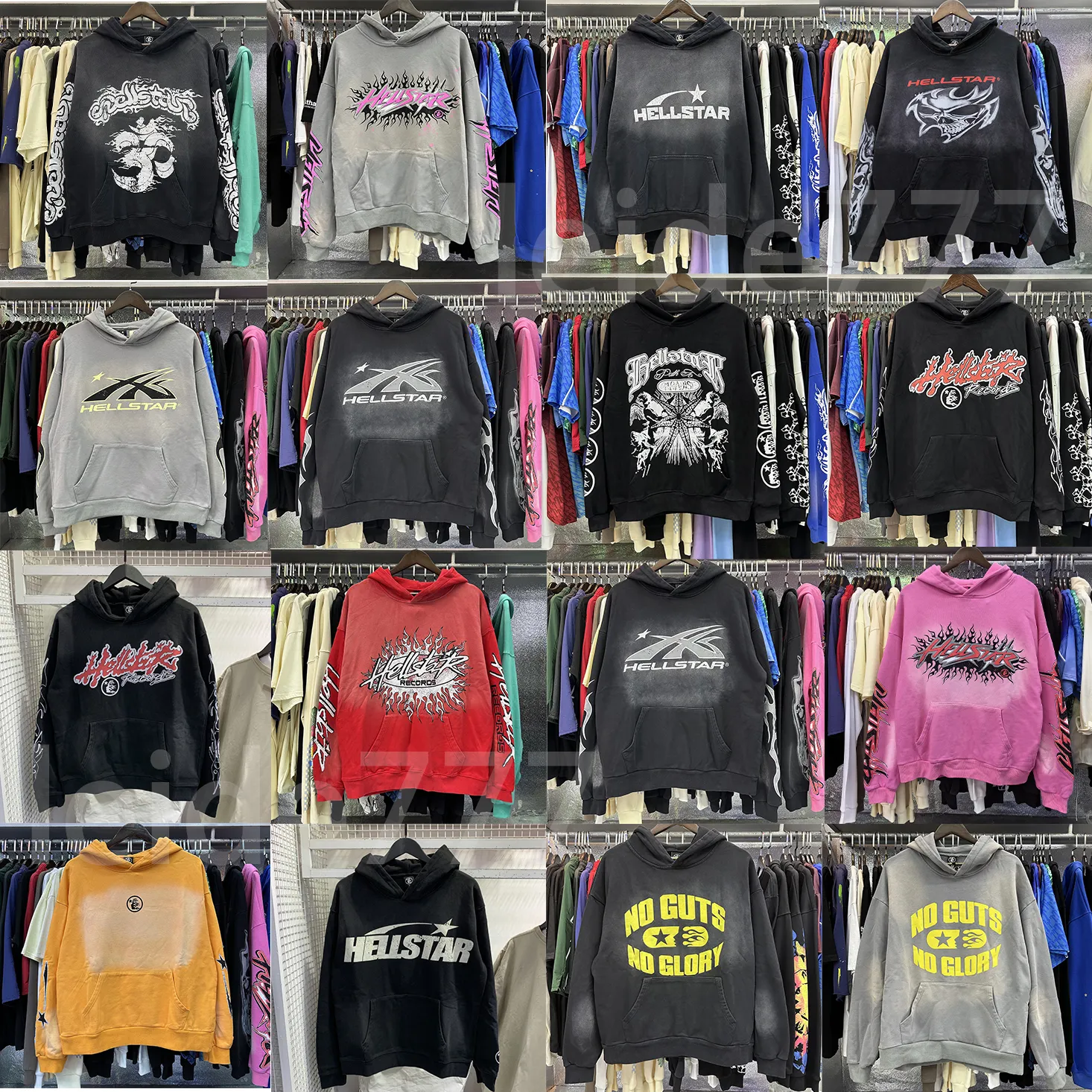 Tasarımcı Erkek Hoodie Hellstar Hoodies Sweatshirts Portre Yüksek Sokak Gelgit Hip Hop Kalınlaştırılmış Athleisure El Boyalı Cepleri Kadın Kazak