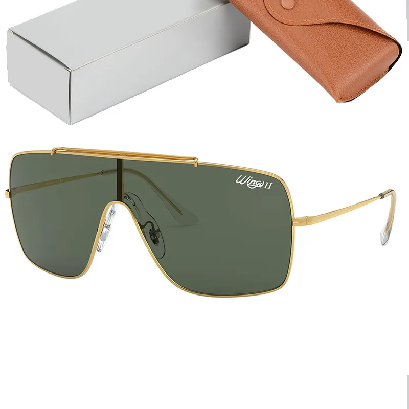 Óculos de sol da moda Wings II Sports Design Sunglass para homens mulheres óculos de sol com capa de couro pano limpo e pacotes de varejo 3697