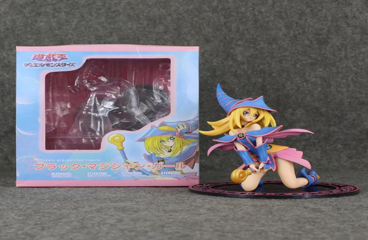 YuGiOh Figure Dark Magician Girl Figure Toys Mana with Winged Kuriboh Duel City Anime Model Doll T2001187060999