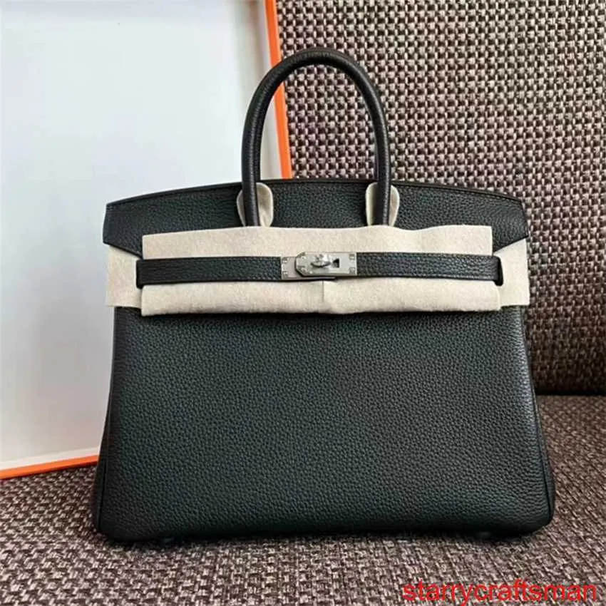 Bolsos de cuero genuino Bolso de lujo confiable Bolso de platino de cuero genuino de alto orden para mujer Patrón de Togo Capa superior Cuero de vaca Semi hecho a mano Cera Thr con LOGO HBDY