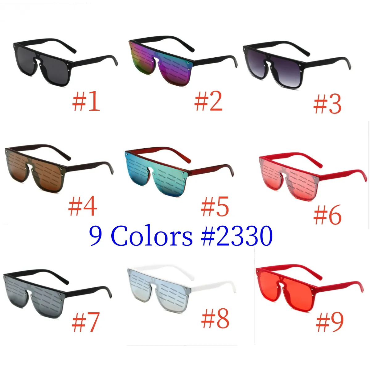 Wholesale Designer Sunglasses Original Eyeglasses Outdoor Shades PC Frame Fashion Classic Lady Mirrors for Women and Men Glasses Unisex 9 colors