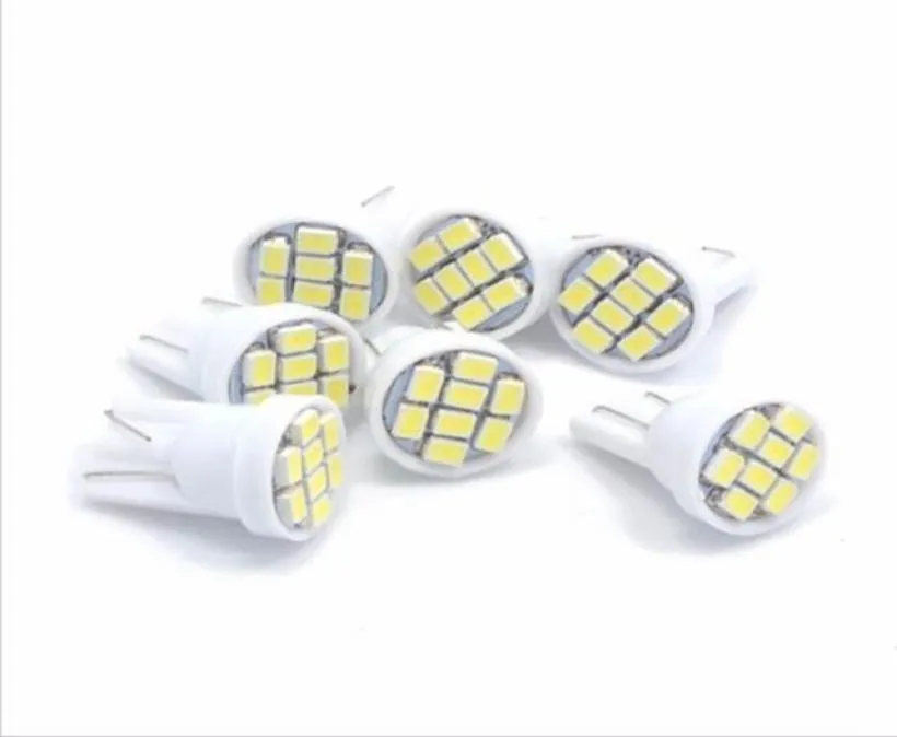 50x Led T10 8 smd 1206 Car Light 194 168 192 W5W 3020 Auto Wedge Lighting DC 12V Instrument Clearance Reading Lights2650942