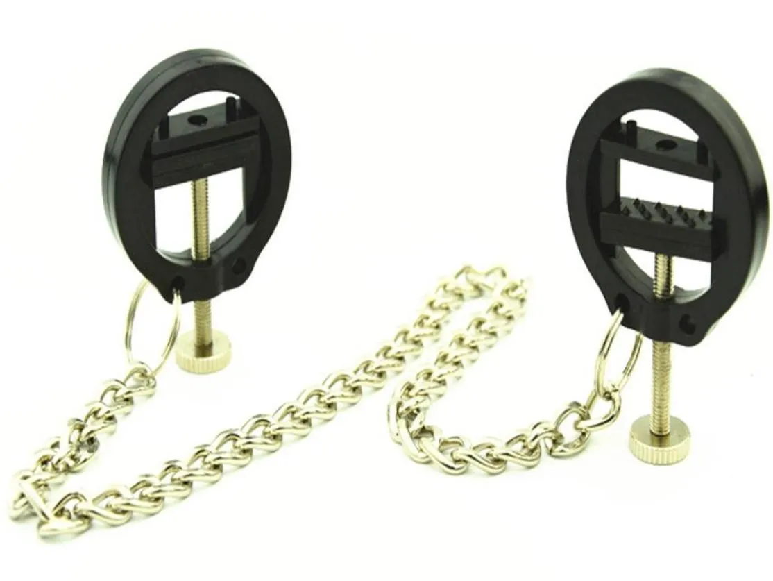 Fetish Nipple Clips Tits Clamps Teaser Masturbation BDSM Bondage Gear Breast Torture Adult Sex Toys for Women Plastic Black195S1870508