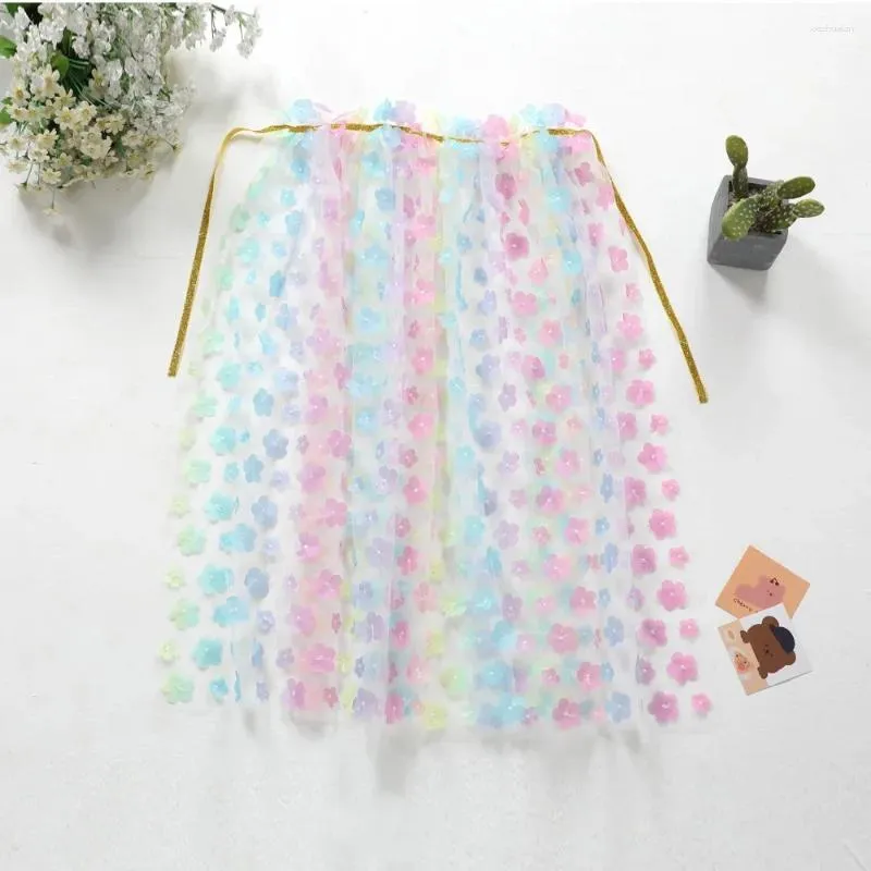 Jackets 3D Flowers Butterfly Princess Cape Fashion Girls Cloak Fancy Tulle Shawl Carnival Costume Christmas Party Halloween Kids Clothes
