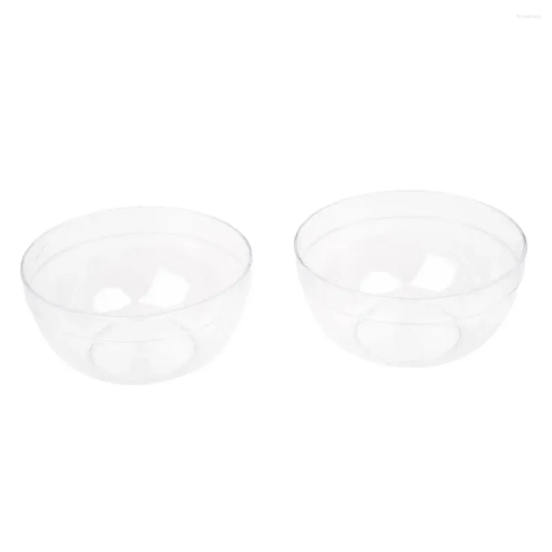 Bolsas de jóias Mulheres 9cm x 4.5cm DIY Facial Clear Plastic Mask Bowl Mixer Holder 2pcs