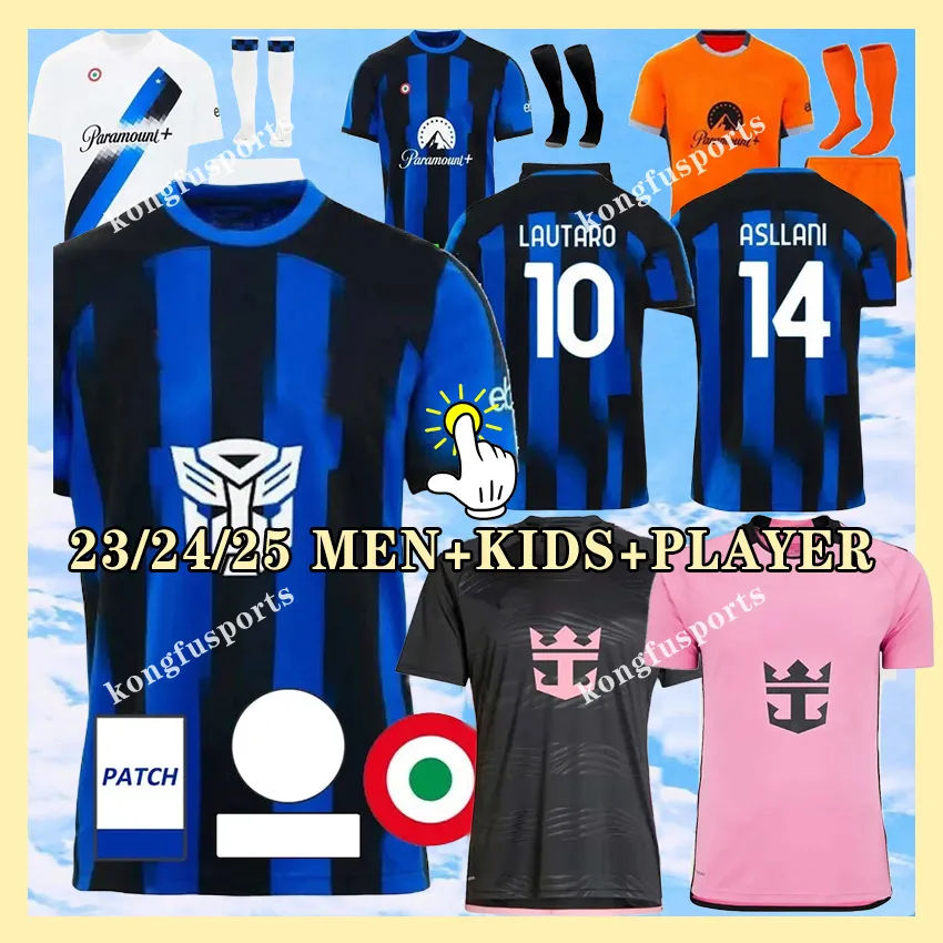 23 24 25 Maglia Inters S Soccer Jerseys Kid Kit Final Maillot Foot DZEKO BROZOVIC LAUTARO IM Maglie Football Shirt Training Years Anniversary Special Version