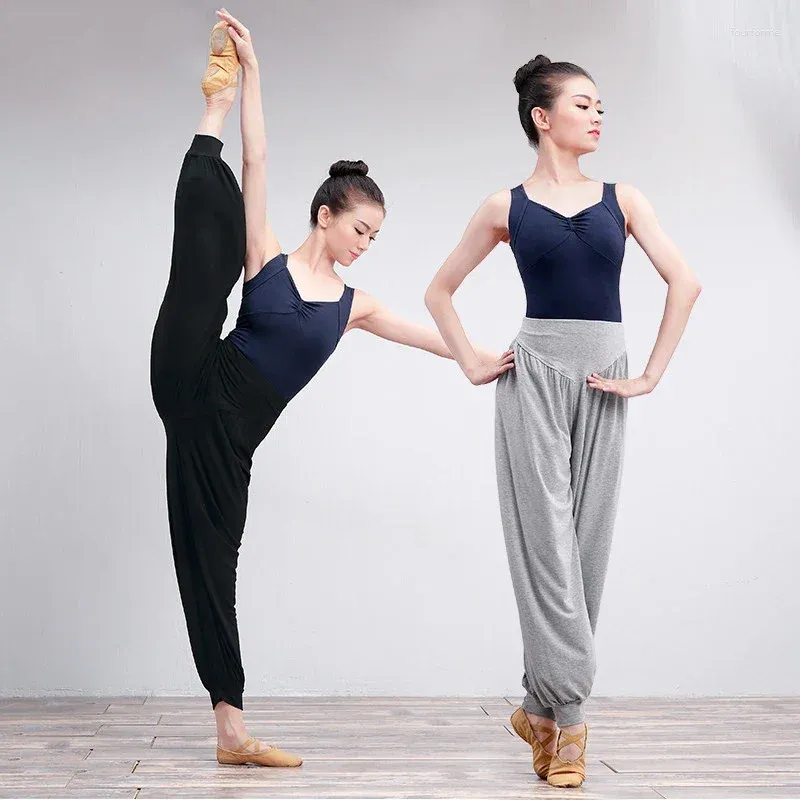 Abbigliamento da palco Donna Danza Yoga Pantaloni a figura intera Pantaloni da danza classica da donna Pantaloni larghi Pantaloni da uomo Stazione per Yogi gratis.Descr