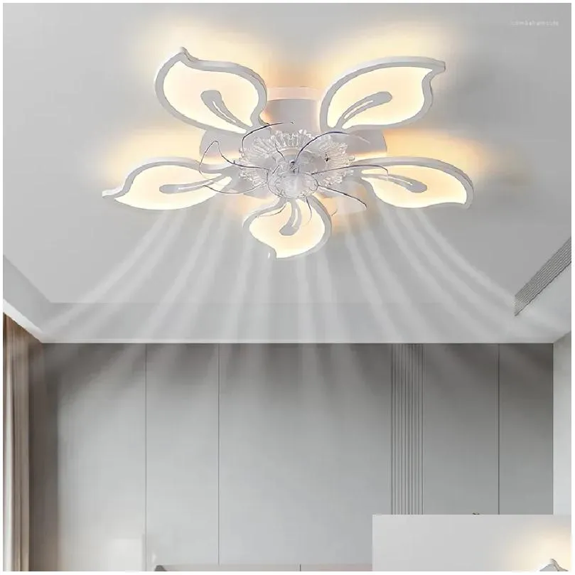 Avizeler modern led fan avize lam ışıkları yatak odası çalışma odası çocuk odası oda ev dekor beyaz renk damla dağıtım aydınlatma