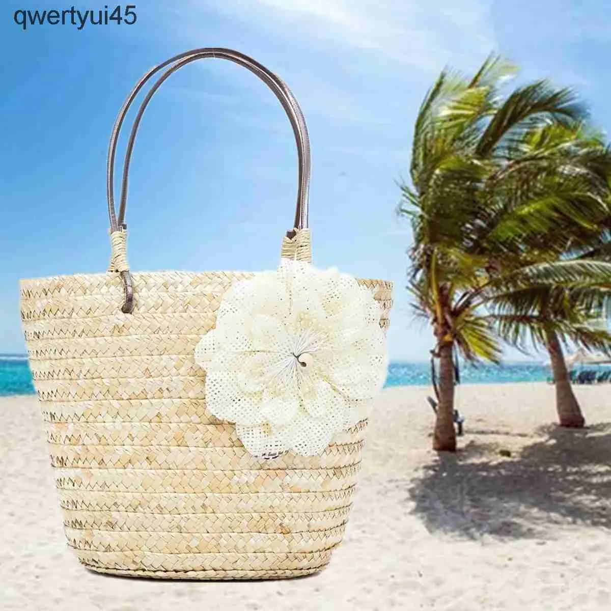 Schoudertassen Dames Fasion Zomer Strobloem Geweven Casual andbag Soulder Tassen Dames BeacH24220