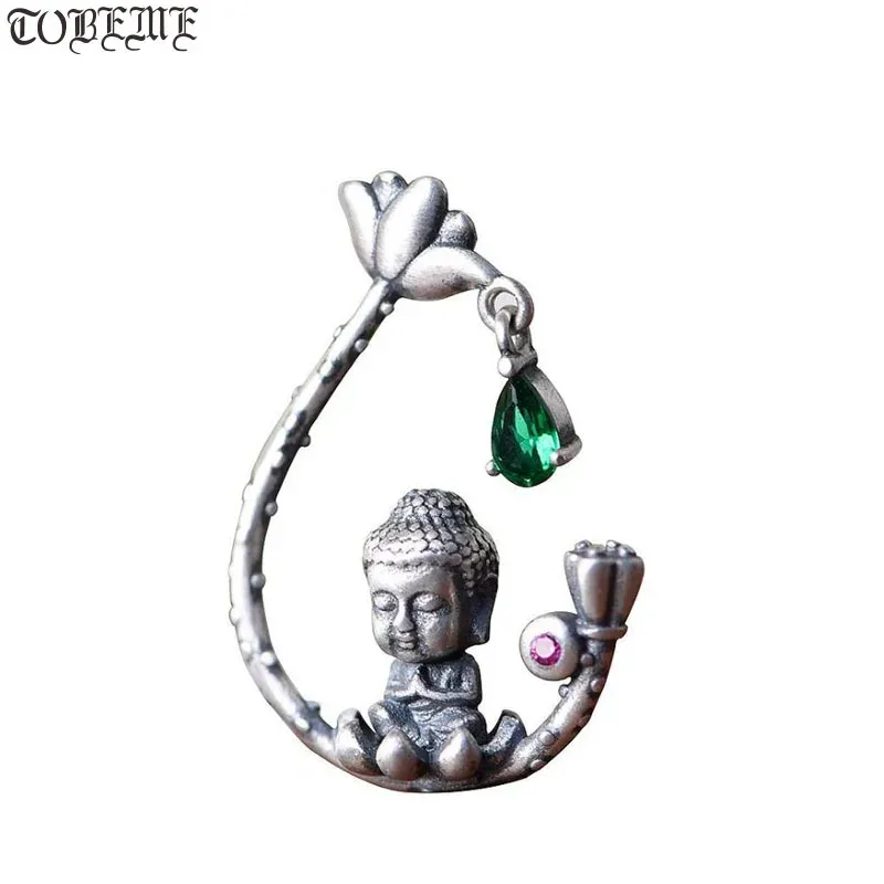 Pendants 100% 925 Silver Tibetan Bouddha Pendant petit bouddhiste Bouddha Pendant Tibetan Women Pendant Good Luck Amulet