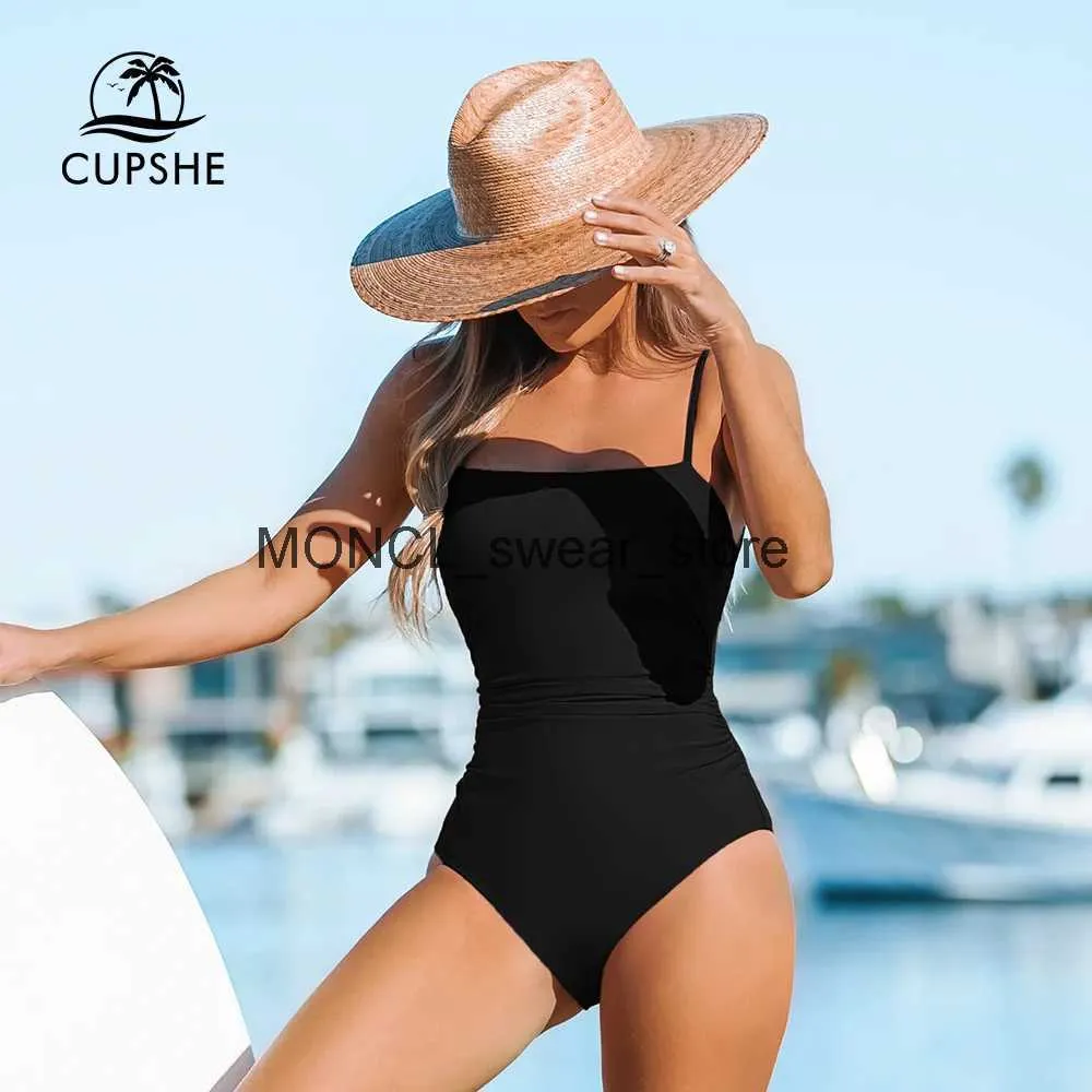 Kadın Mayo Kare Boyun Kırılmış Tek Parçalı Mayo Kadınlar için Seksi Strappy Kesim Geri Monokini 2023 MAHKEME KURULU Beachwearh2422088