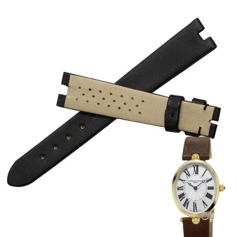 شاهد عصابات Wentula Watchbands for Frederique Constant Classics FC-200MPW2VD9 LEATH STRAP Band184C